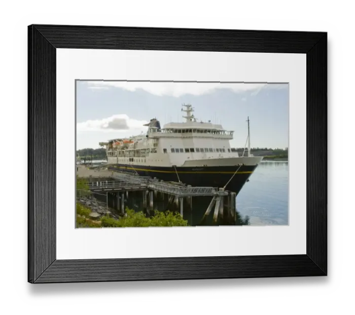 Framed Print : USA, Alaska, Kodiak, Ferry Boat Kennicott Docked at Pier 2 in the Port of Kodiak Framed Print : USA, Alaska, Kodiak, Ferry Boat Kennicott Docked at Pier 2 in the Port of Kodiak