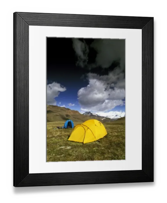 Framed Print : North America, Alaska, Saint Elias National Park. Camping Framed Print : North America, Alaska, Saint Elias National Park. Camping