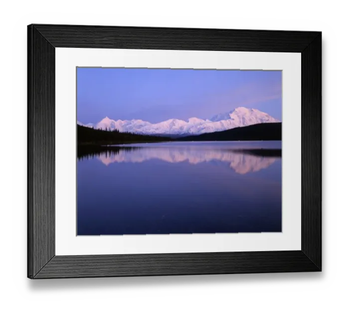 Framed Print : USA, Alaska, Sunset, Wonder Lake, Reflection, Mount McKinley, Denali National Park Framed Print : USA, Alaska, Sunset, Wonder Lake, Reflection, Mount McKinley, Denali National Park