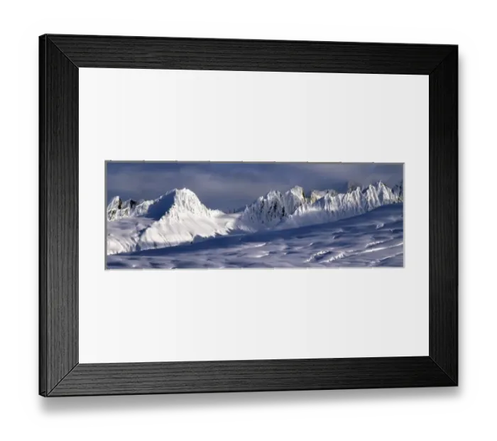 Framed Print : Late afternoon light on peaks, Chugach Mountains, Thompson Pass, Alaska Framed Print : Late afternoon light on peaks, Chugach Mountains, Thompson Pass, Alaska