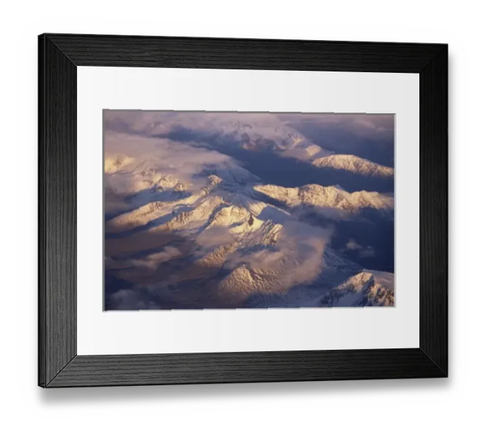 Framed Print : Aerial view of Mount Chamberlain area, Arctic National Wildlife Refuge, Alaska, AK