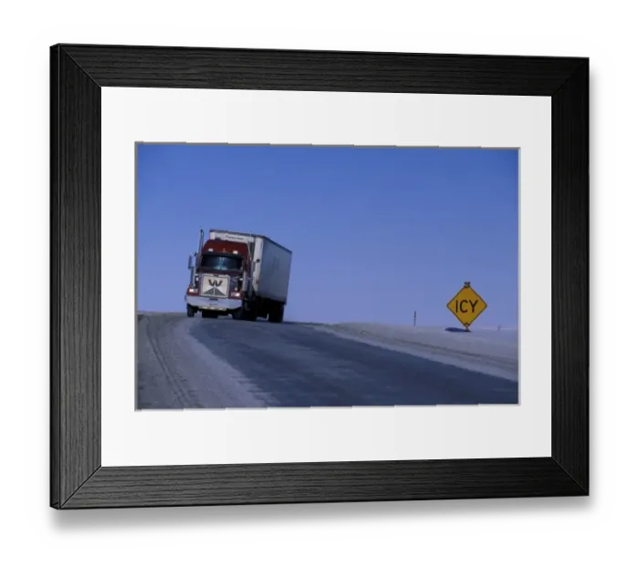 Framed Print : USA, Alaska, North Slope. Truck on the Dalton highway en route to Prudhoe Bay Framed Print : USA, Alaska, North Slope. Truck on the Dalton highway en route to Prudhoe Bay