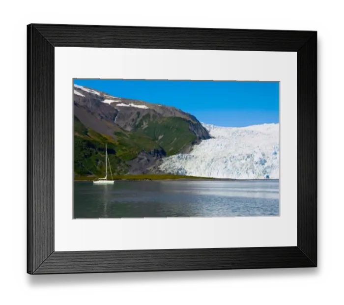 Framed Print : Aialik Glacier calves into Aialik Bay in Kenai Fjords National Park Alaska Framed Print : Aialik Glacier calves into Aialik Bay in Kenai Fjords National Park Alaska