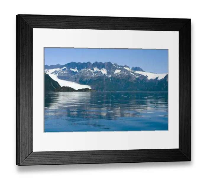 Framed Print : Holgate Glacier calves into Aialik Bay in Kenai Fjords National Park Alaska