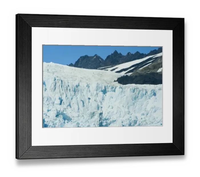 Framed Print : Aialik Glacier meets the waters of Aialik Bay in Kenai Fjords National Park Alaska