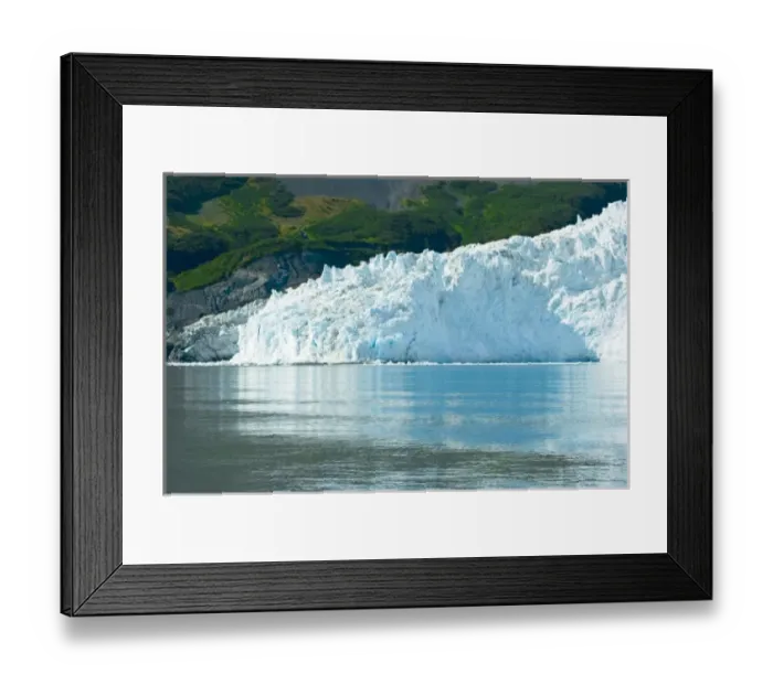 Framed Print : Aialik Glacier meets the waters of Aialik Bay in Kenai Fjords National Park Alaska