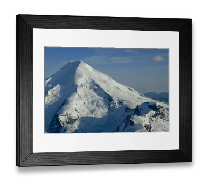 Framed Print : Iliamna Volcano towers above the Chigmit Mountains in Clark National Park, Alaska