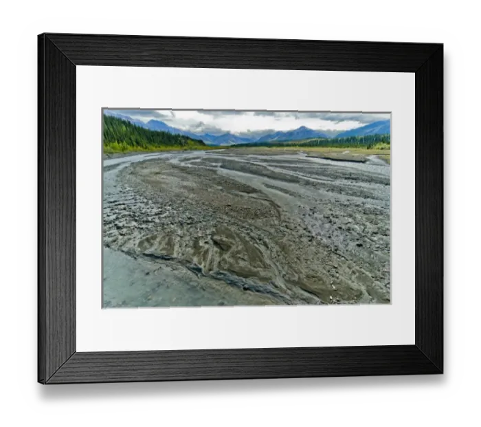 Framed Print : USA, Alaska, Denali, Denali National Park, Gravel bars in the Teklanika River, Denali National Park Framed Print : USA, Alaska, Denali, Denali National Park, Gravel bars in the Teklanika River, Denali National Park