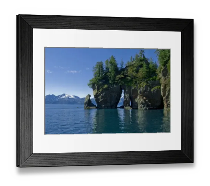 Framed Print : USA, Pacific Northwest, Alaska. Fascinating Three Hole Point in Kenai Fjords National Park Framed Print : USA, Pacific Northwest, Alaska. Fascinating Three Hole Point in Kenai Fjords National Park