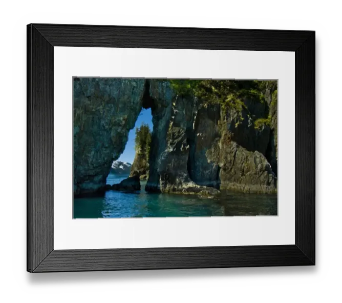 Framed Print : USA, Pacific Northwest, Alaska. Fascinating Three Hole Point in Kenai Fjords National Park Framed Print : USA, Pacific Northwest, Alaska. Fascinating Three Hole Point in Kenai Fjords National Park