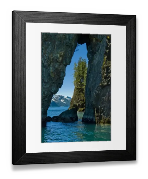 Framed Print : USA, Pacific Northwest, Alaska. Fascinating Three Hole Point in Kenai Fjords National Park Framed Print : USA, Pacific Northwest, Alaska. Fascinating Three Hole Point in Kenai Fjords National Park