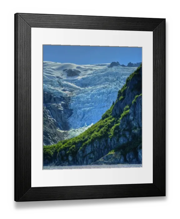 Framed Print : USA, Pacific Northwest, Alaska, Kenai Fjords National Park. Seldom seen Surprise Glacier Framed Print : USA, Pacific Northwest, Alaska, Kenai Fjords National Park. Seldom seen Surprise Glacier