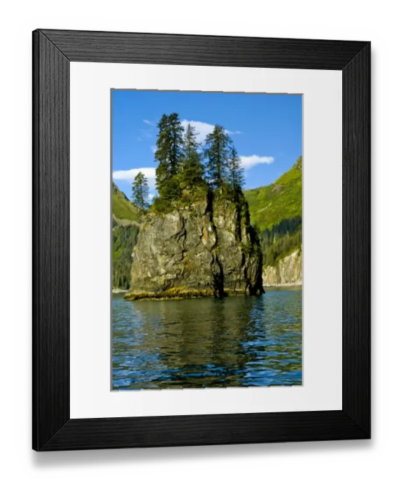 Framed Print : USA, Pacific Northwest, Alaska, Kenai Fjords National Park. Fantastic Spire Cove