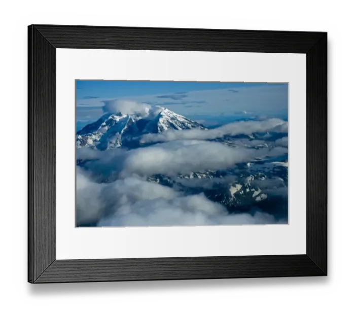 Framed Print : USA, Pacific Northwest, Alaska, Lake Clark National Park. Mount Redoubt in the rugged