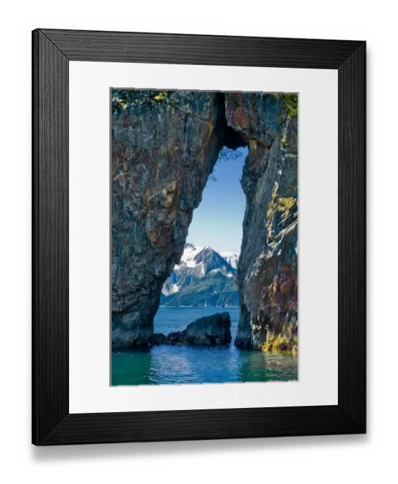 Framed Print : USA, Pacific Northwest, Alaska, Kenai Fjords National Park. Fascinating Three Hole Point