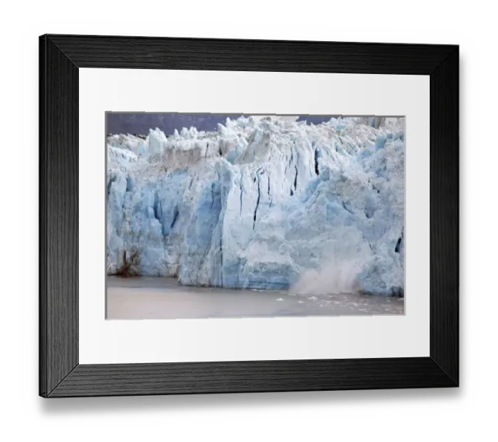 Framed Print : Calving at Hubbard Glacier, Alaska