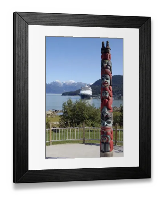 Framed Print : Totem Pole at Lookout Park, Haines, Alaska