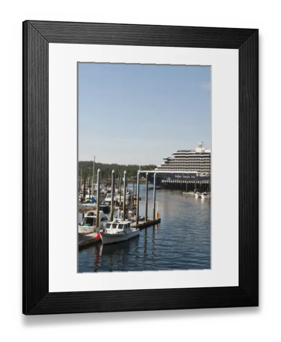 Framed Print : Ketchikan, Alaska. Fishing boats and cruise ship, Ketchikan, Southeast Alaska Framed Print : Ketchikan, Alaska. Fishing boats and cruise ship, Ketchikan, Southeast Alaska