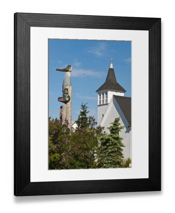 Framed Print : Ketchikan, Alaska. St. Johns Church, Ketchikan, Southeast Alaska