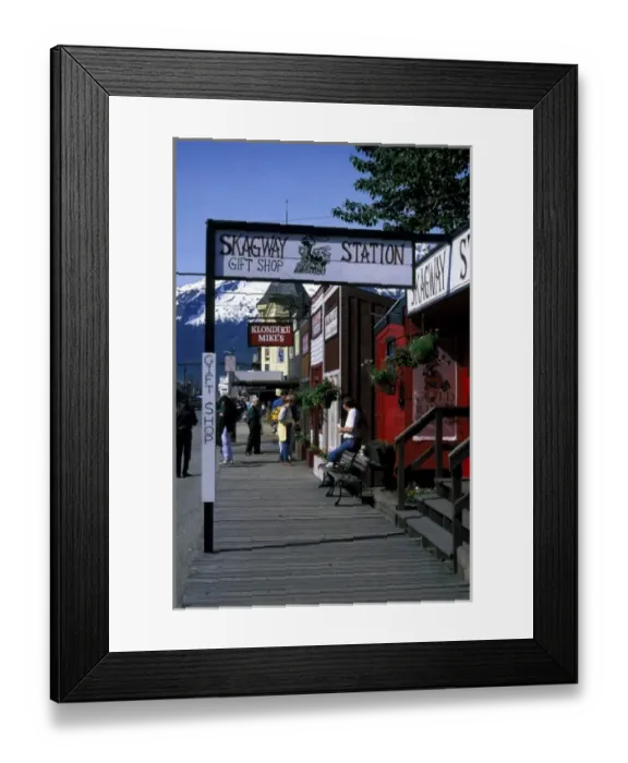Framed Print : North America, USA, Alaska, Skagway. Shops on Broadway Framed Print : North America, USA, Alaska, Skagway. Shops on Broadway