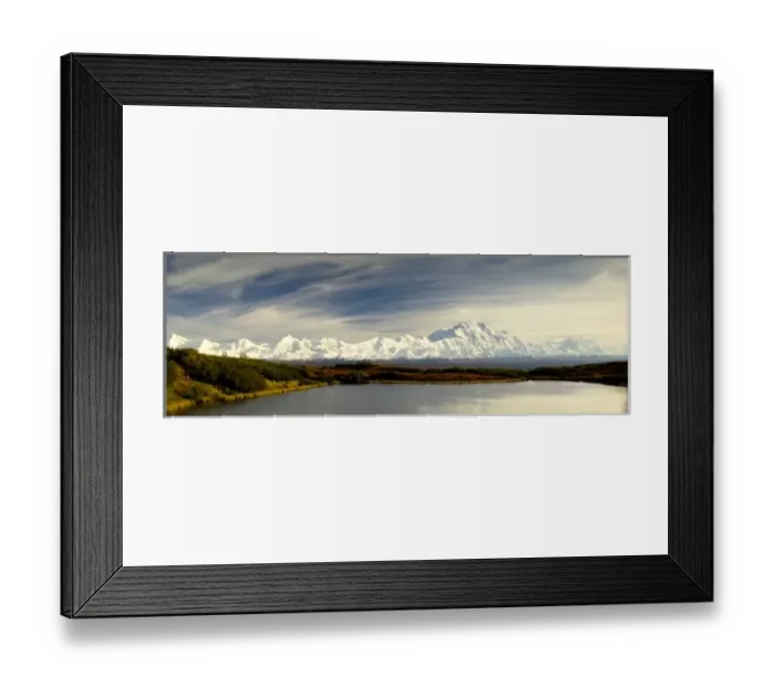 Framed Print : Denali and the Alaska Range front the reflecting Pond, Denali National Park, AK Framed Print : Denali and the Alaska Range front the reflecting Pond, Denali National Park, AK