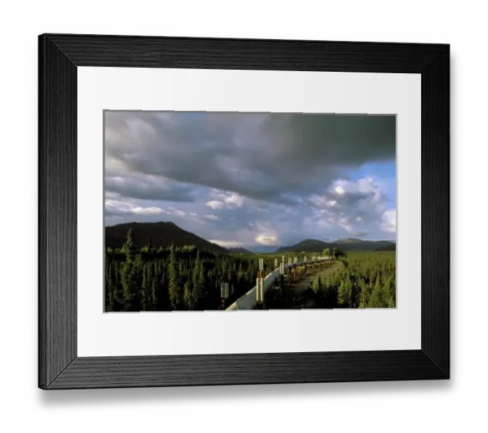 Framed Print : USA, Alaska, Brooks Range, Coldfoot. Trans-Alaska Oil Pipeline