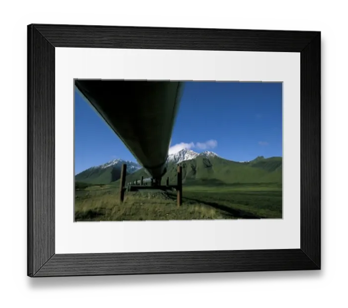 Framed Print : USA, Alaska, Brooks Range. Trans-Alaskan pipeline near Atigun Pass