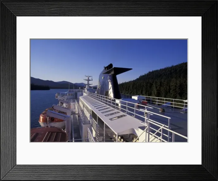 Framed Print : USA, Alaska, Inside Passage. Ferry Kennicott sails in Wrangell Narrows Framed Print : USA, Alaska, Inside Passage. Ferry Kennicott sails in Wrangell Narrows