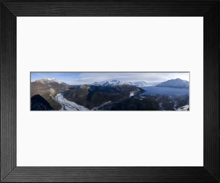 Framed Print : USA, Alaksa, View from summit of Lions Head peak of morning sun rising over Matanuska Glacier Framed Print : USA, Alaksa, View from summit of Lions Head peak of morning sun rising over Matanuska Glacier
