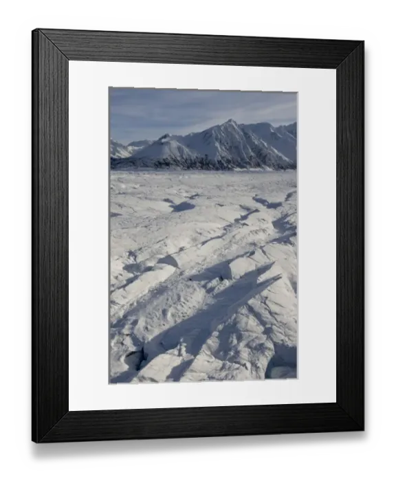 Framed Print : USA, Alaska, Chugach State Park, Aerial view of Matanuska Glacier and Chugach Range Framed Print : USA, Alaska, Chugach State Park, Aerial view of Matanuska Glacier and Chugach Range
