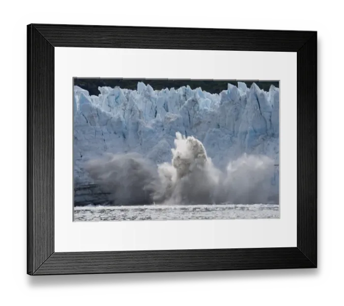 Framed Print : USA, Alaska, Glacier Bay National Park, Icebergs calving from Margerie Glacier along Framed Print : USA, Alaska, Glacier Bay National Park, Icebergs calving from Margerie Glacier along