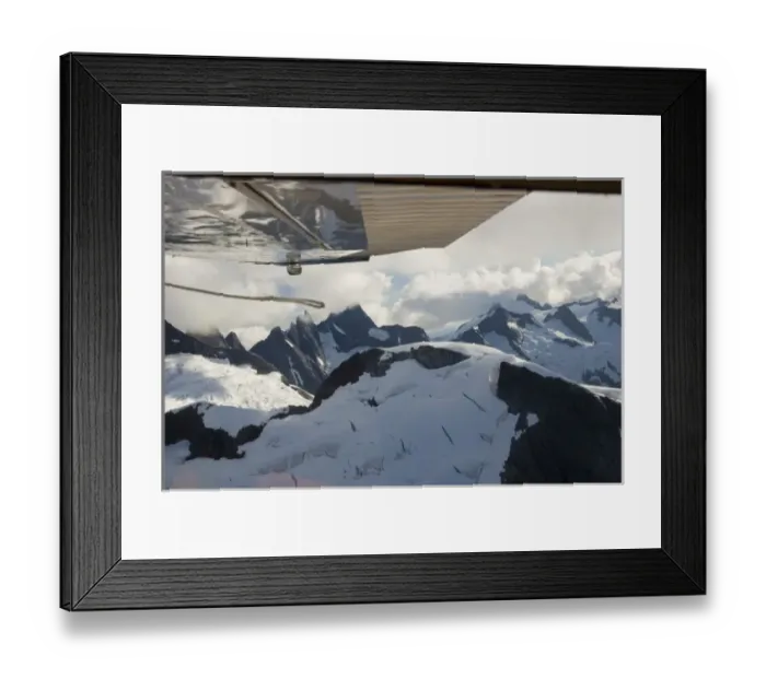 Framed Print : North America, USA, AK, Inside Passage. Dramatic vista from float plane of glaciers Framed Print : North America, USA, AK, Inside Passage. Dramatic vista from float plane of glaciers