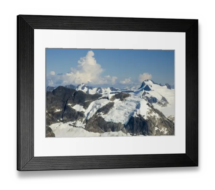 Framed Print : North America, USA, AK. Dramatic Coastal Mountains - border between US and British Framed Print : North America, USA, AK. Dramatic Coastal Mountains - border between US and British