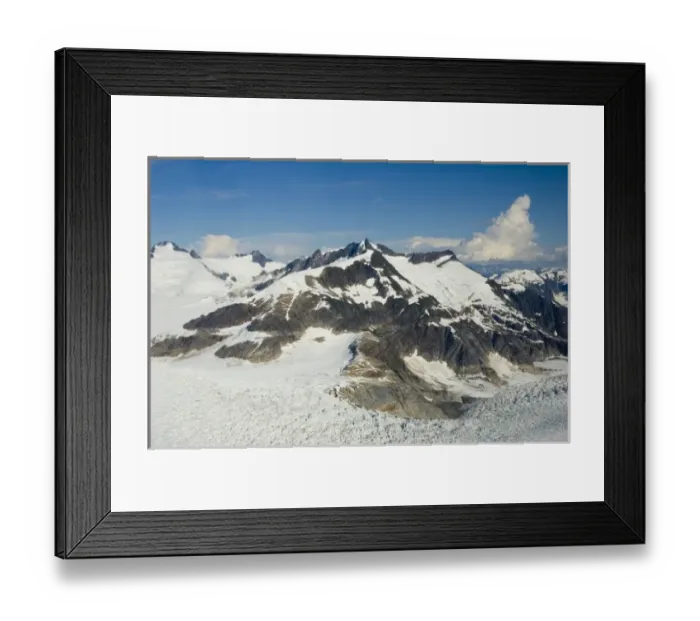 Framed Print : North America, USA, AK, Dramatic Coastal Mountains and icefields seen from float plane Framed Print : North America, USA, AK, Dramatic Coastal Mountains and icefields seen from float plane