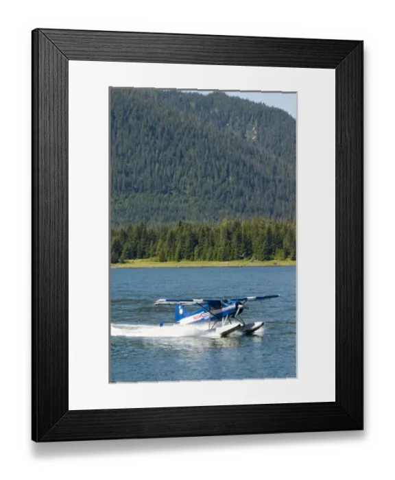 Framed Print : North America, USA, AK, Inside Passage. Plane or boat required to reach Petersburg