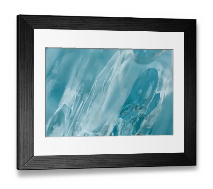 Framed Print : North America, USA, AK, Inside Passage. Patterns in glacial ice