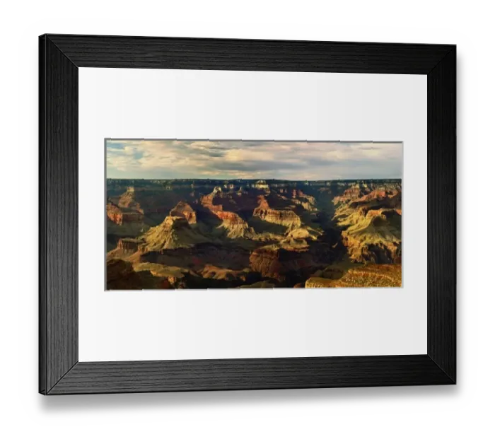Framed Print : Panoramic view of Grand Canyon from the south rim at sunset, Grand Canyon National Park Framed Print : Panoramic view of Grand Canyon from the south rim at sunset, Grand Canyon National Park