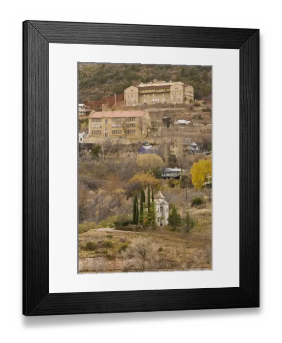 Framed Print : USA, Arizona, Jerome, Ghost Town; Jerome Grand Hotel Framed Print : USA, Arizona, Jerome, Ghost Town; Jerome Grand Hotel