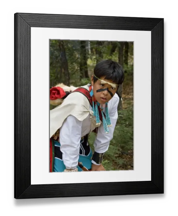 Framed Print : 10 year old Hopi boy, Clay Kewanwytewa, dressed in traditional yucca headband, turquoise Framed Print : 10 year old Hopi boy, Clay Kewanwytewa, dressed in traditional yucca headband, turquoise