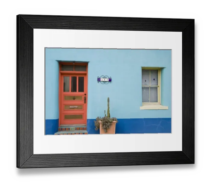 Framed Print : USA, Arizona, Tucson. Door and window in El Presidio Historic District