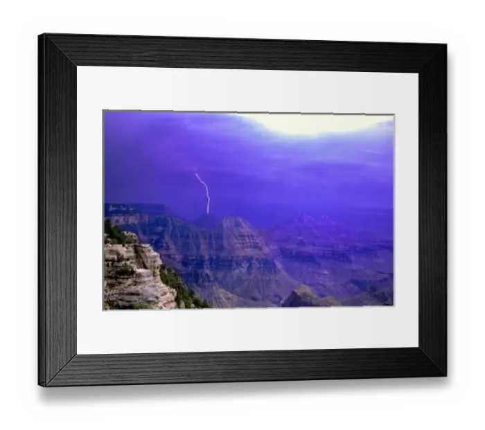 Framed Print : United States, Arizona, Grand Canyon National Park. Lightning storm over the canyon Framed Print : United States, Arizona, Grand Canyon National Park. Lightning storm over the canyon