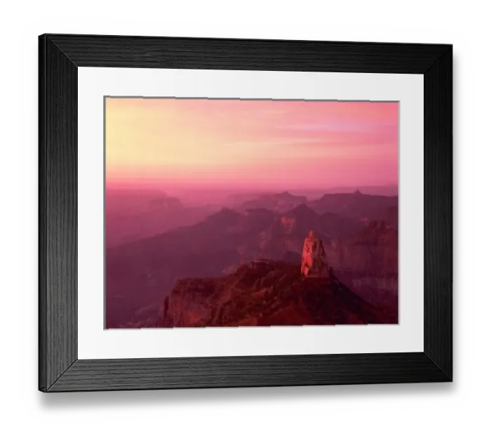 Framed Print : United States, Arizona, Grand Canyon National Park. Predawn on Mount Hayden