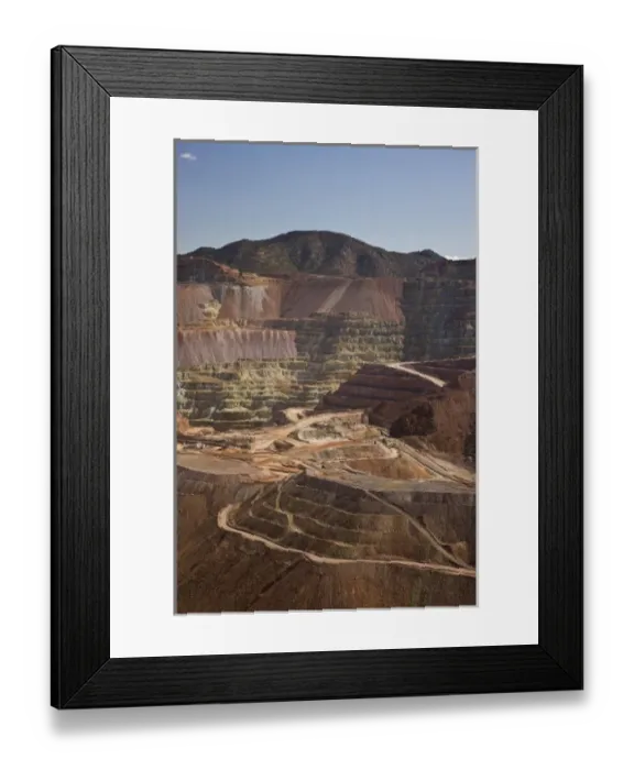 Framed Print : USA, Arizona, Morenci. View of open pit copper mine Framed Print : USA, Arizona, Morenci. View of open pit copper mine