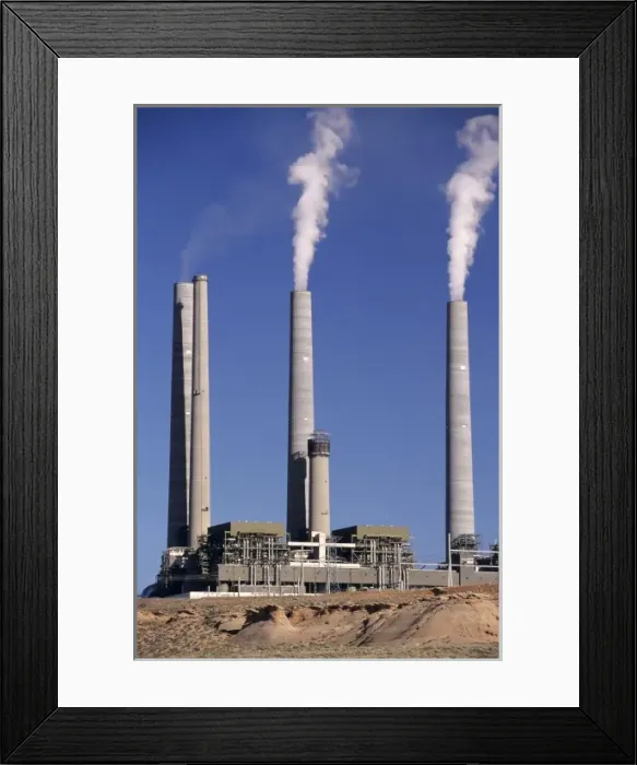 Framed Print : USA, Arizona, Navajo Land. Coal fired Navajo Generating Station (NGS) Framed Print : USA, Arizona, Navajo Land. Coal fired Navajo Generating Station (NGS)