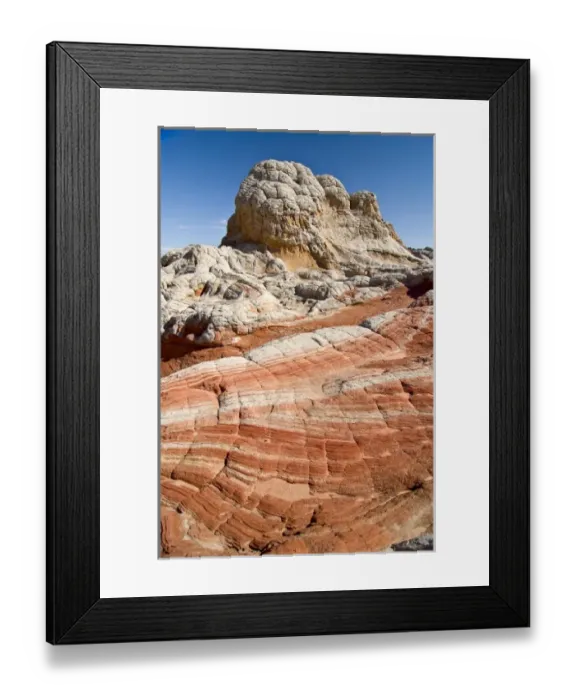 Framed Print : USA, Arizona, Vermilion Cliffs National Monument. White monolithes on red and white Framed Print : USA, Arizona, Vermilion Cliffs National Monument. White monolithes on red and white