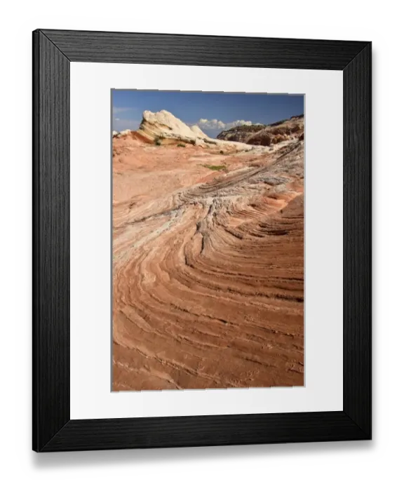 Framed Print : USA, Arizona, Vermilion Cliffs National Monument. Red sandstone swirls at White Pocket
