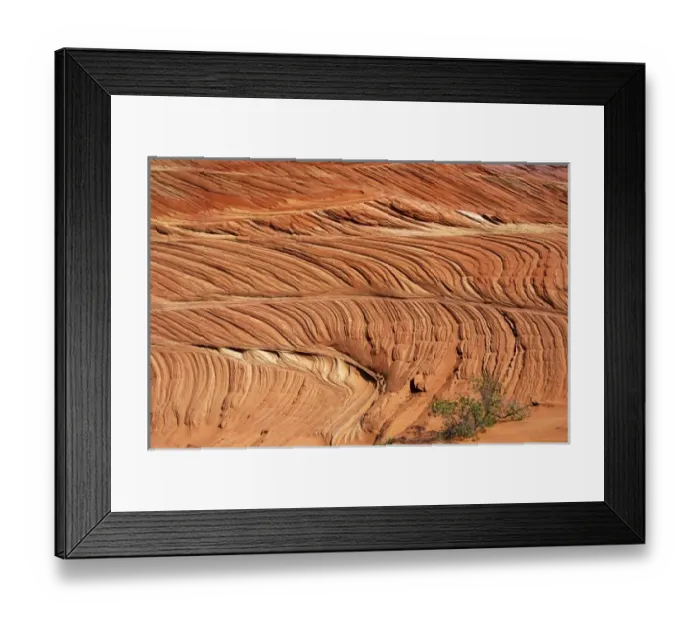 Framed Print : USA, Arizona, Vermillion Cliffs National Monument. Curving patterns in red sandstone