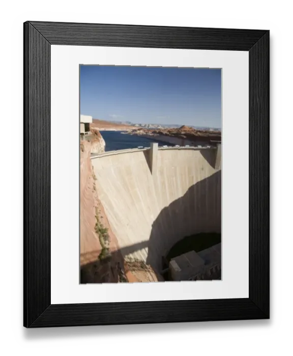 Framed Print : Glen Canyon Dam on the Colorado River in Page Arizona