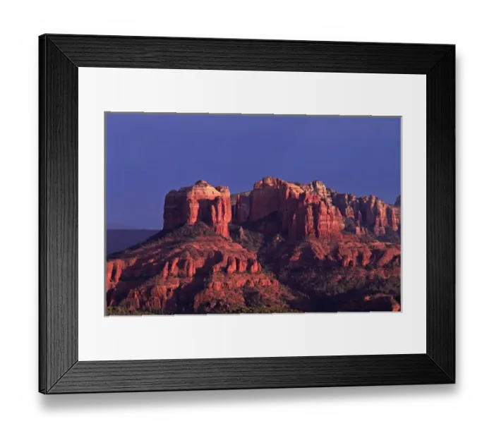 Framed Print : North America, USA, Arizona, Sedona. Cathedral Rock at sunset