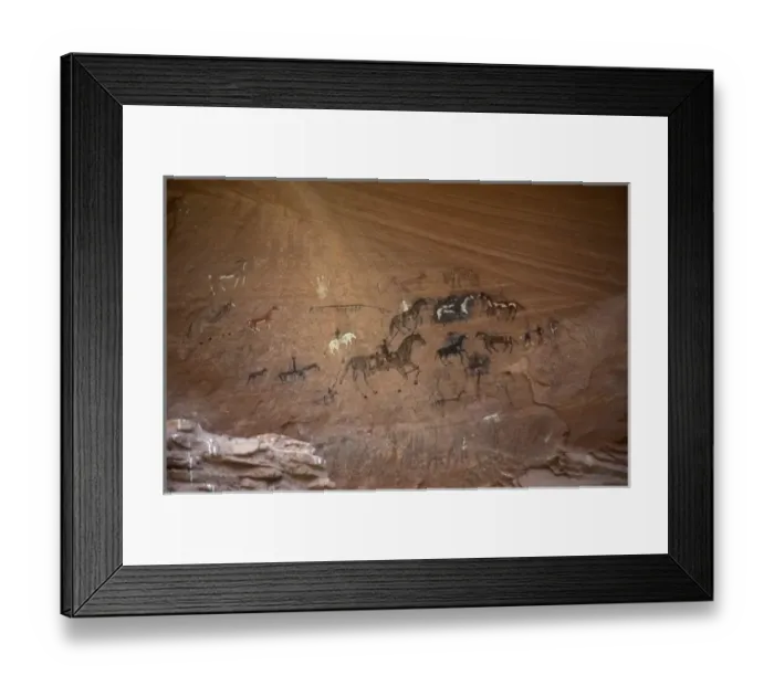 Framed Print : Rock art on canyon wall in Canyon de Chelly, AZ Framed Print : Rock art on canyon wall in Canyon de Chelly, AZ